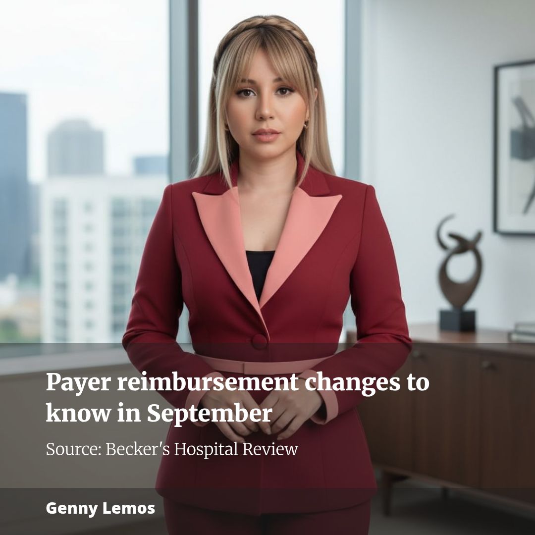 Payer reimbursement changes to know in September